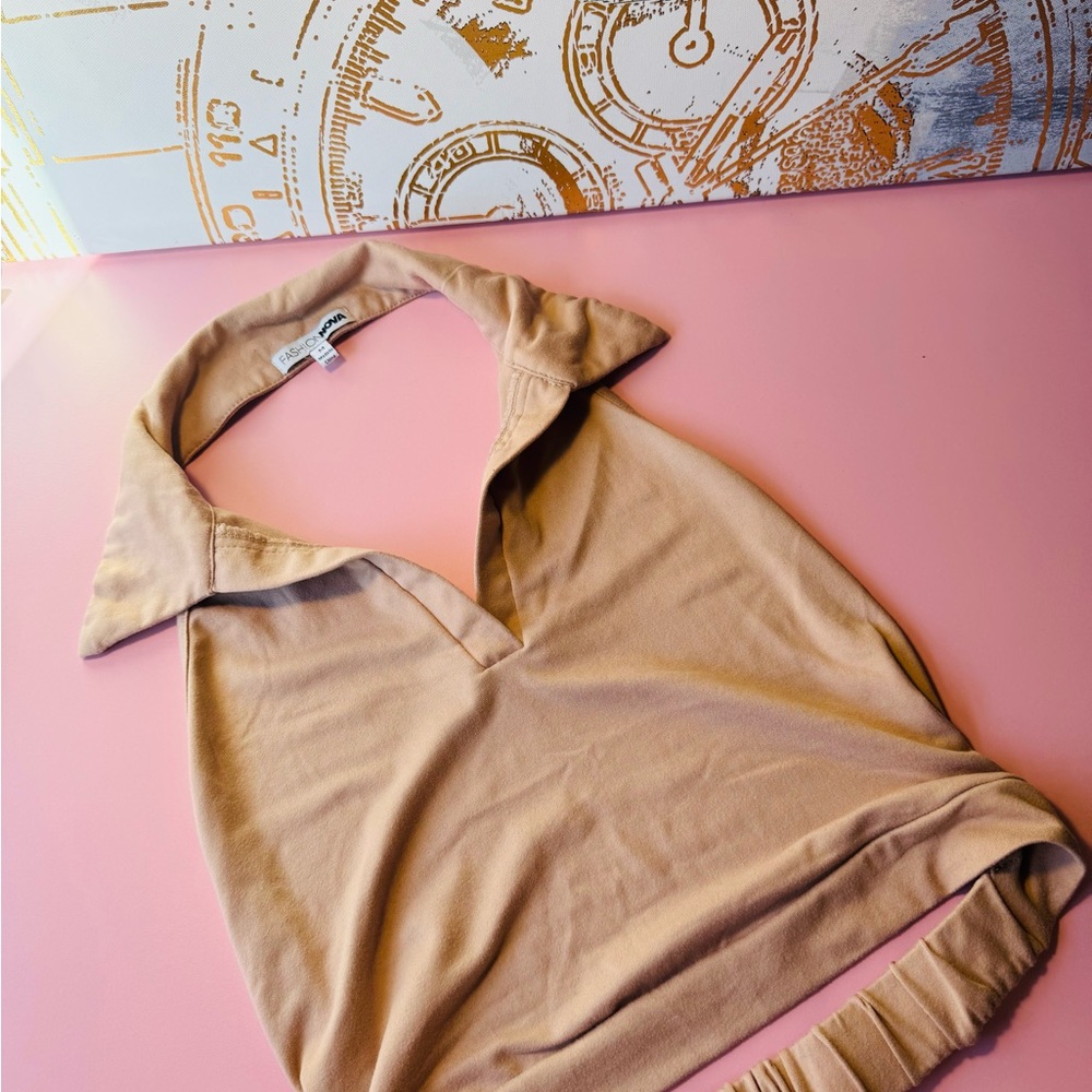 Light Blue Ribbed Button-Front Camisole - Picture 3 of 6